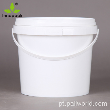 Bucket de balde de plástico redondo 4L impresso com tampa